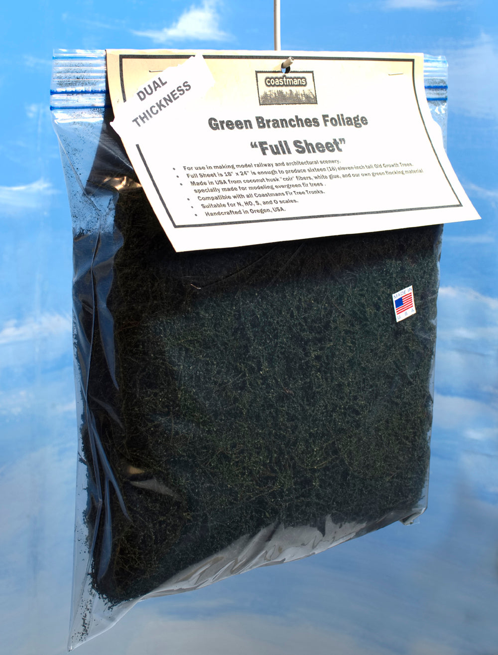 Green Branch Foliage THICK TWO LAYERS FULL SHEET