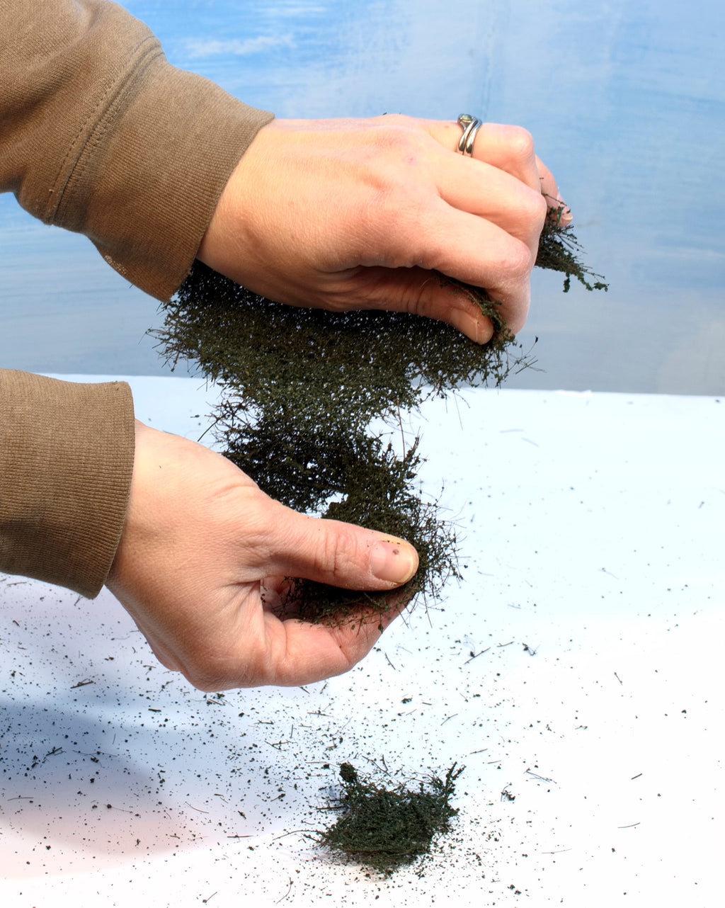 Green Branch Foliage THICK TWO LAYERS FULL SHEET