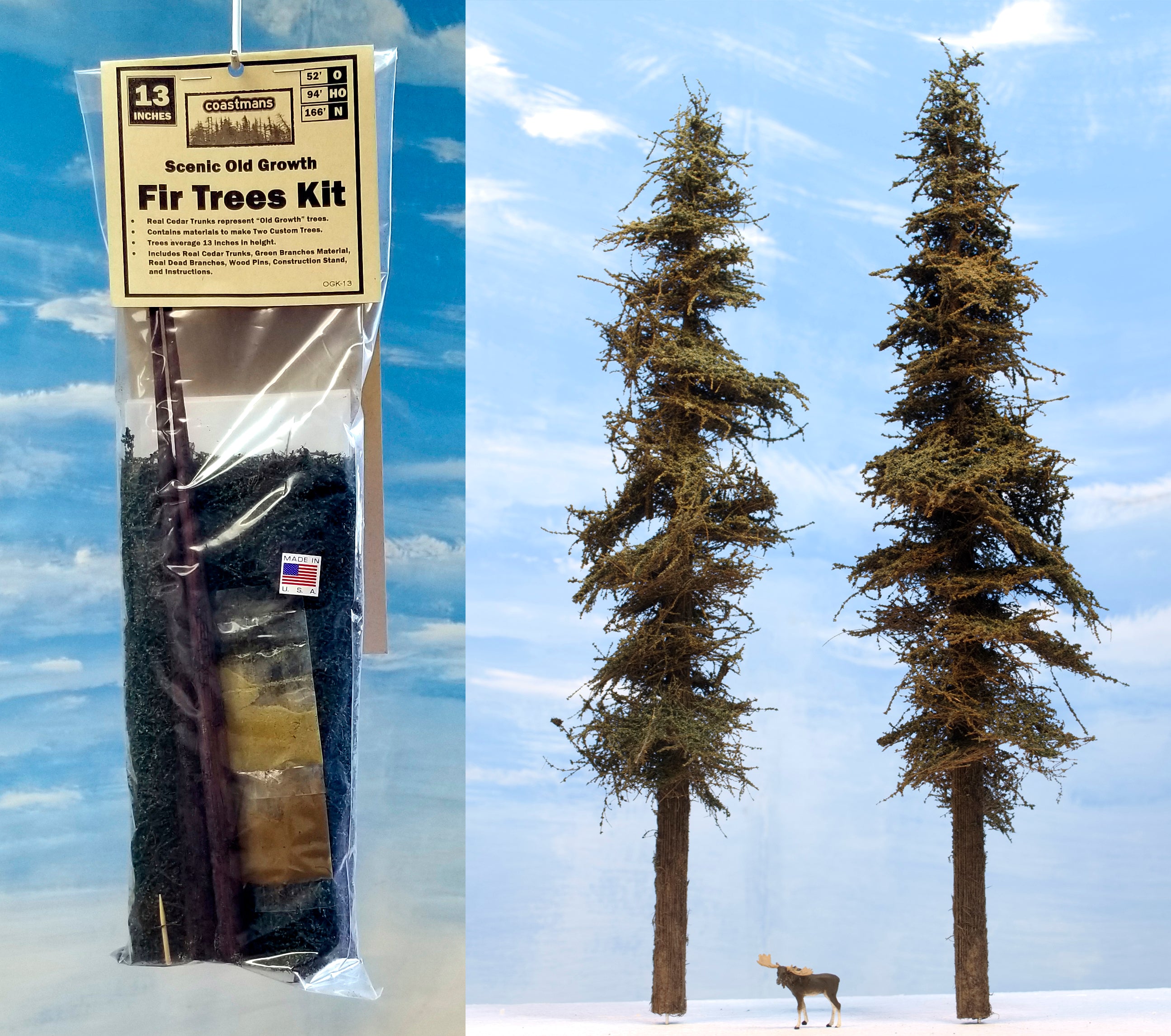 13 inch Old Growth Fir Trees Kit