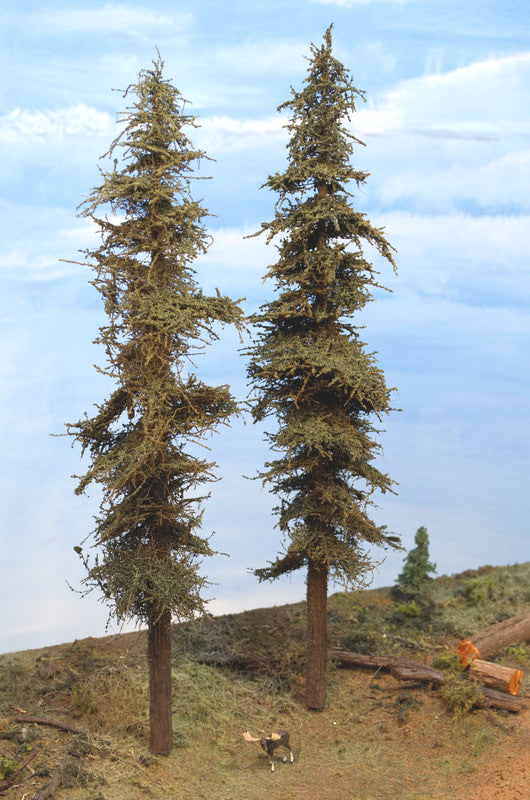 Standard Fir Trees - 13 Inches, TWO