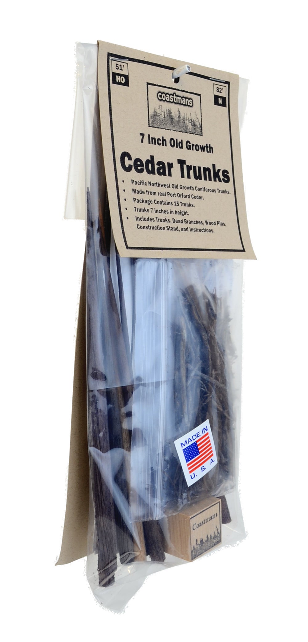 Trunks, Cedar, 7 Inch, qty 15