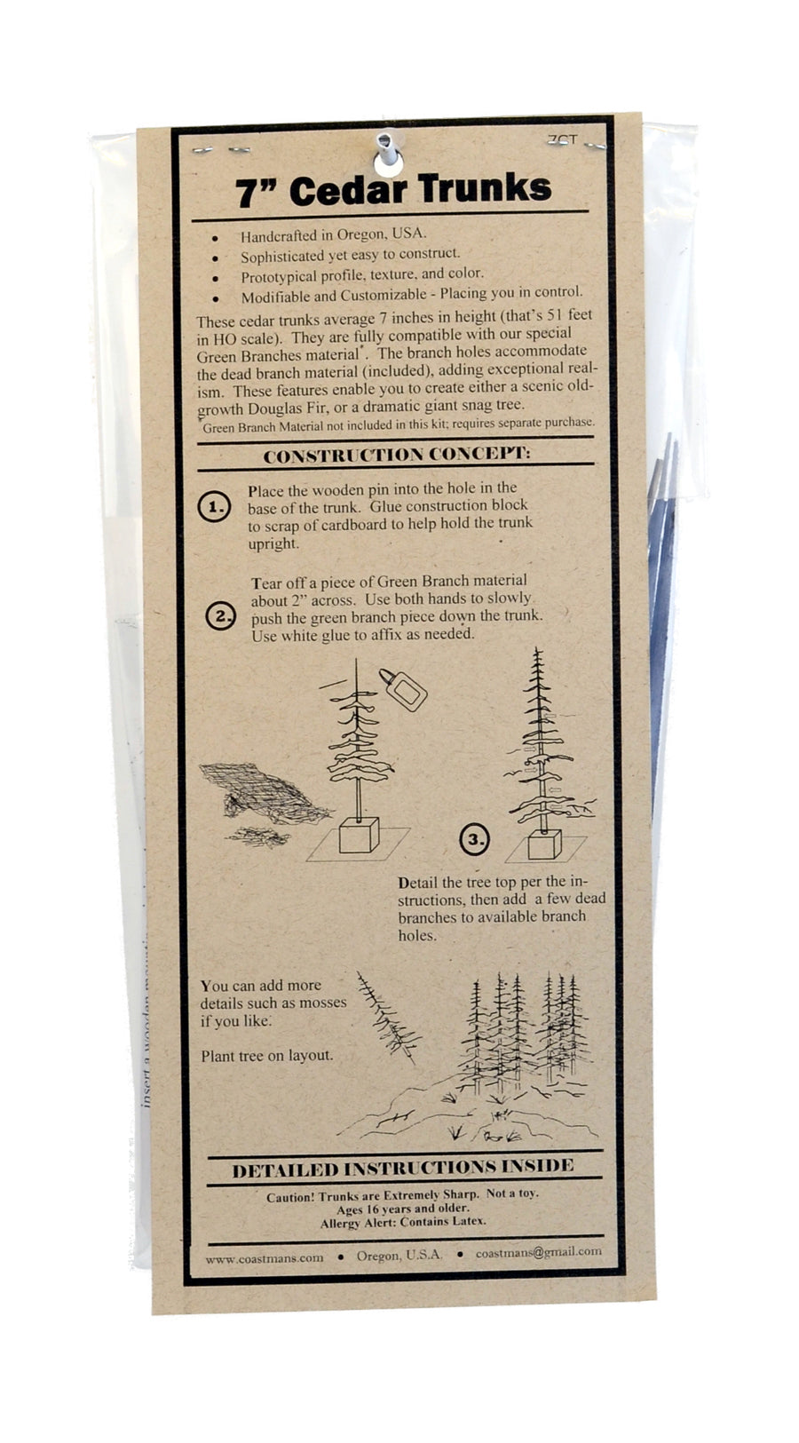 Trunks, Cedar, 7 Inch, qty 15