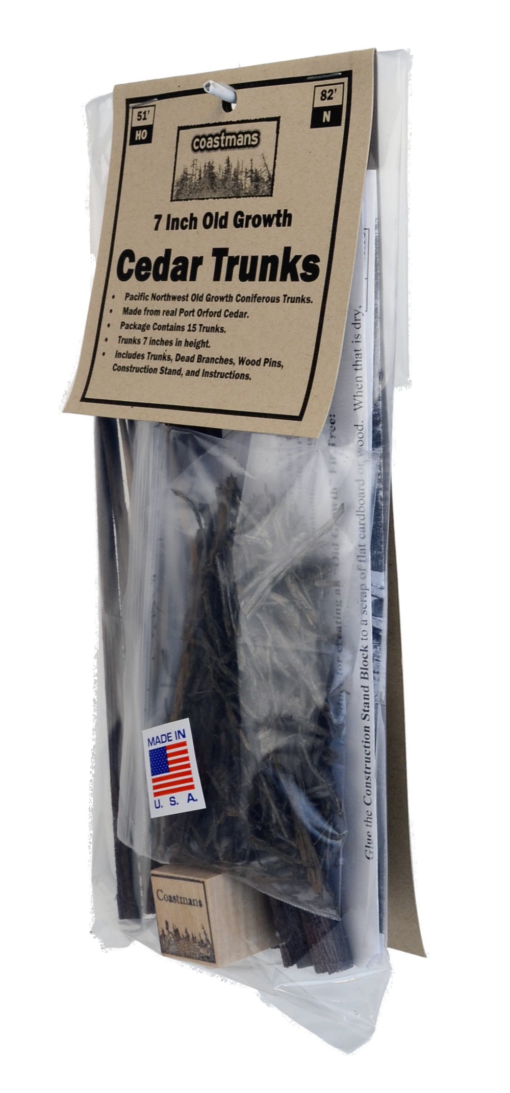 Trunks, Cedar, 7 Inch, qty 15