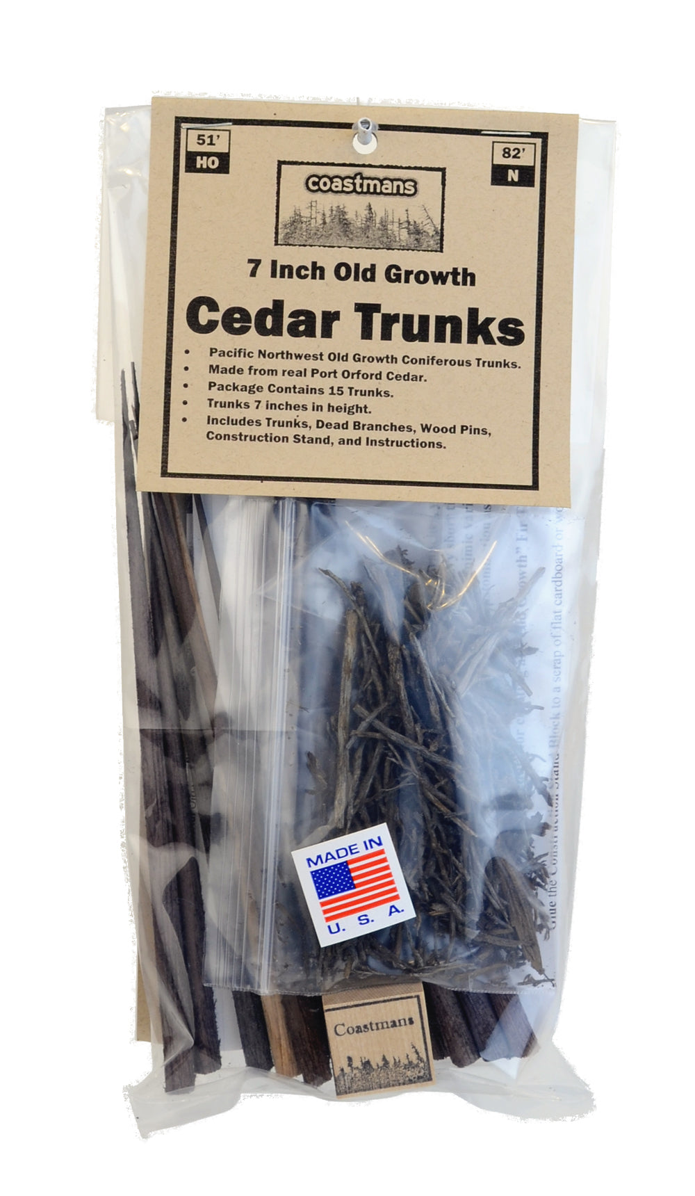 Trunks, Cedar, 7 Inch, qty 15