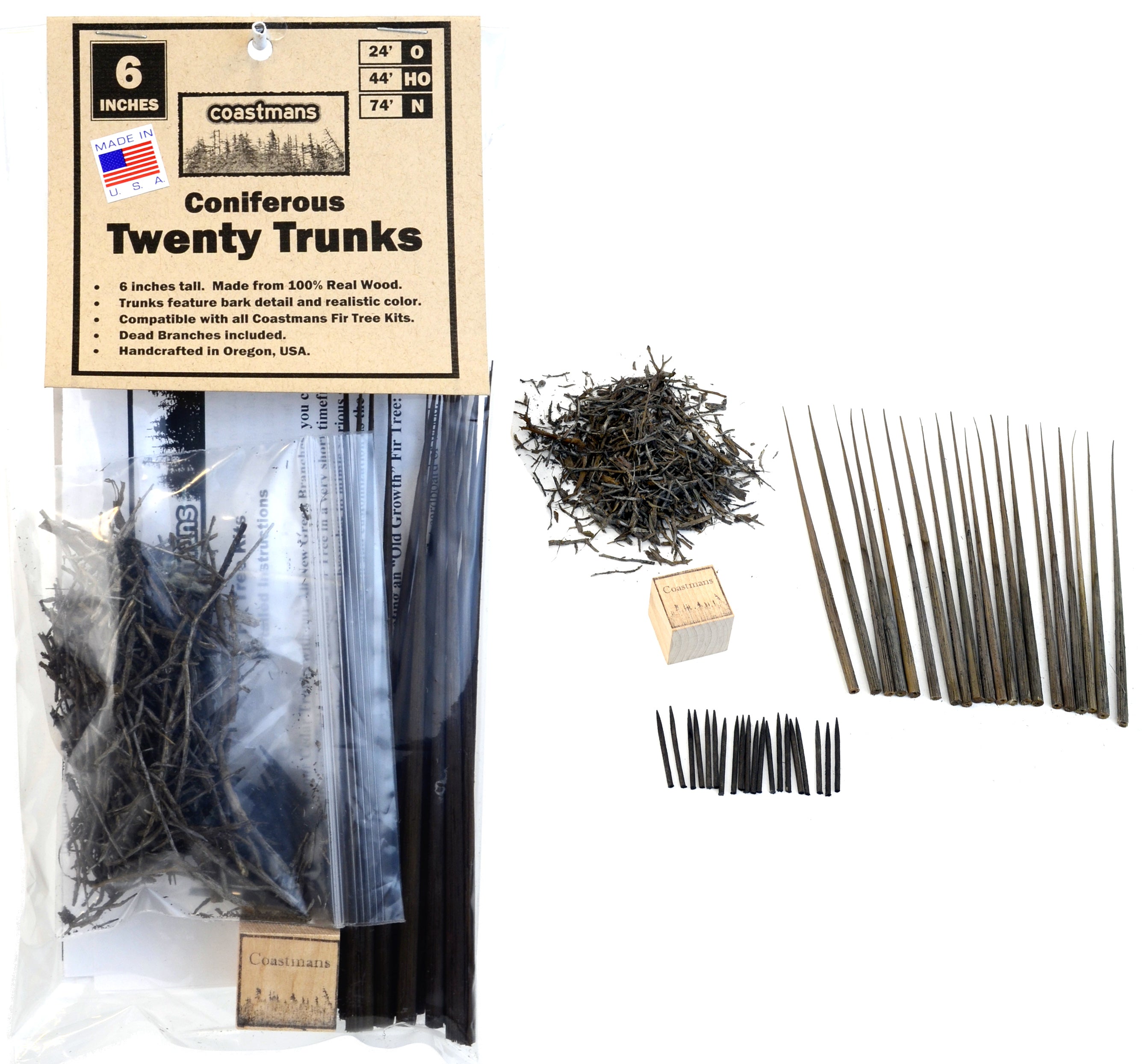 Trunks, Bamboo, 6 Inch, qty 20