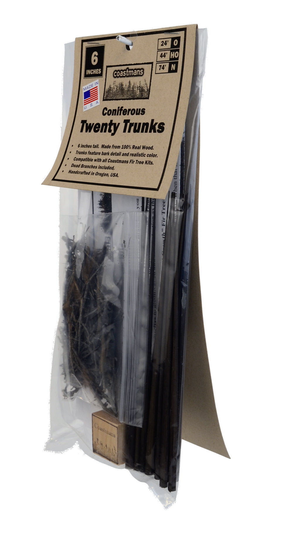 Trunks, Bamboo, 6 Inch, qty 20