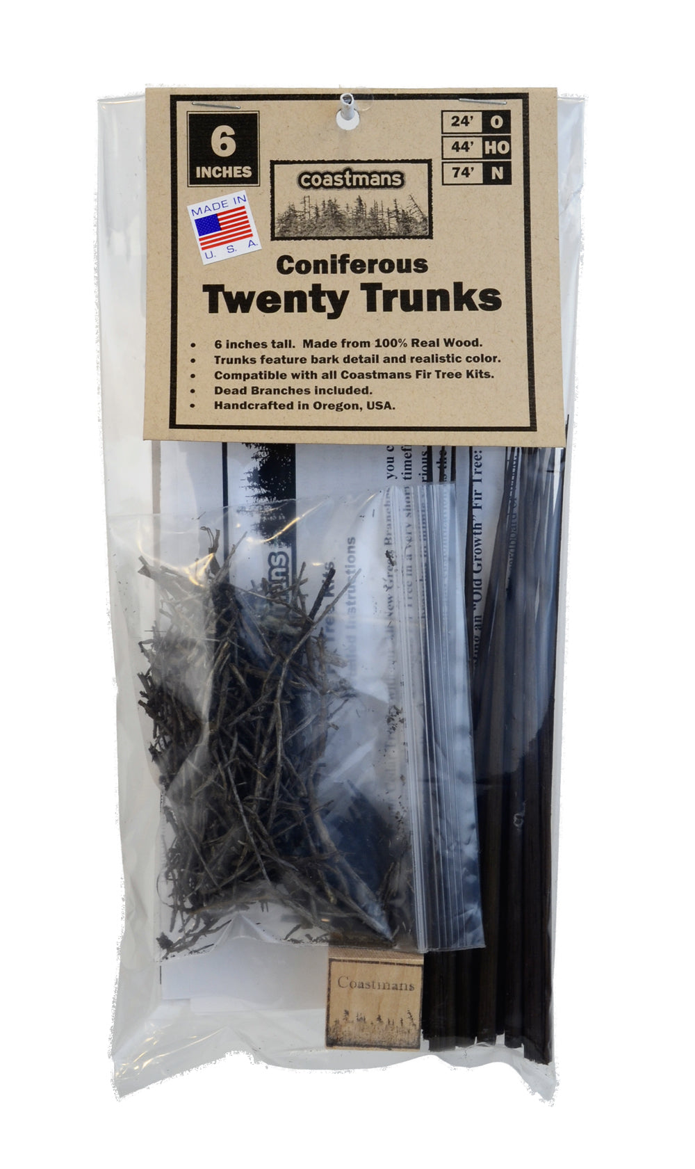 Trunks, Bamboo, 6 Inch, qty 20