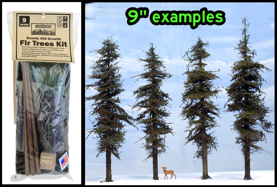 9 inch Old Growth Fir Trees Kit
