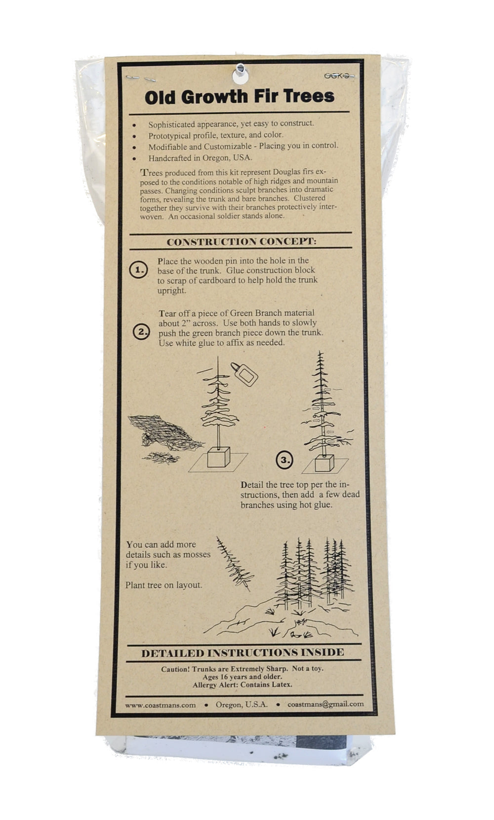 9 inch Old Growth Fir Trees Kit