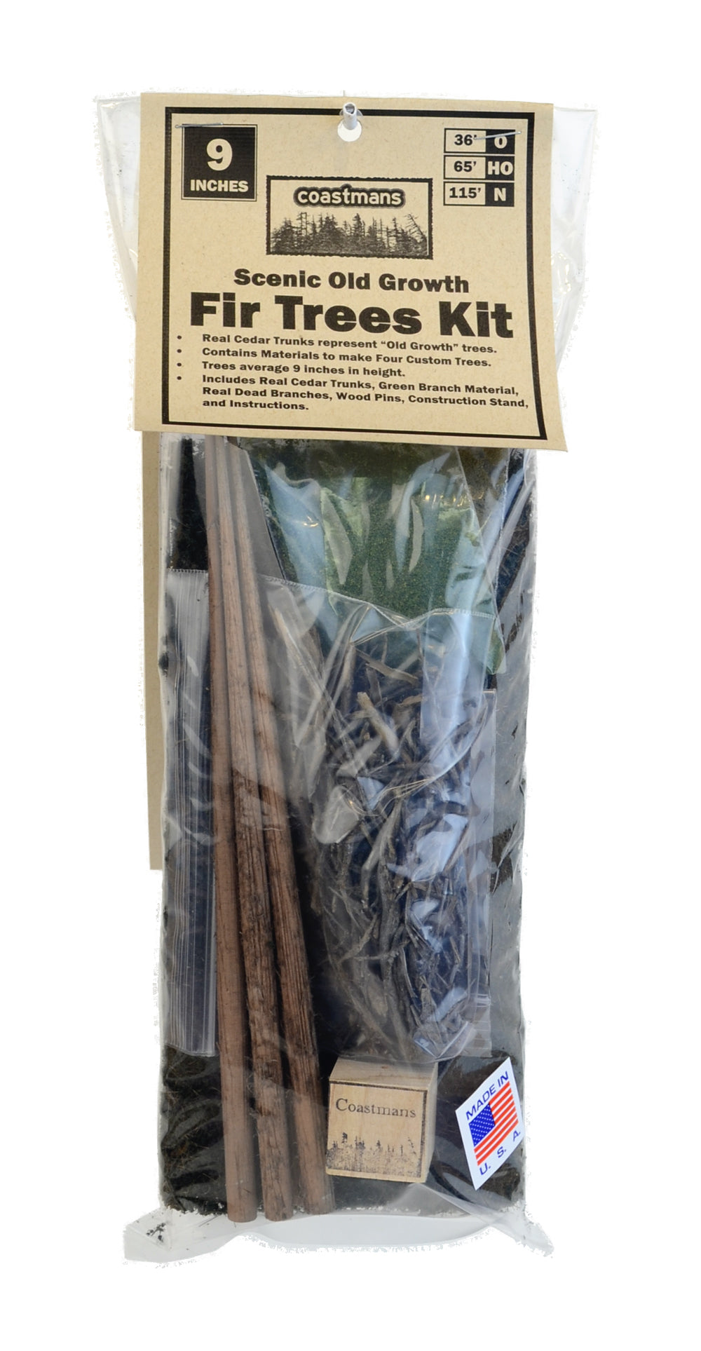 9 inch Old Growth Fir Trees Kit