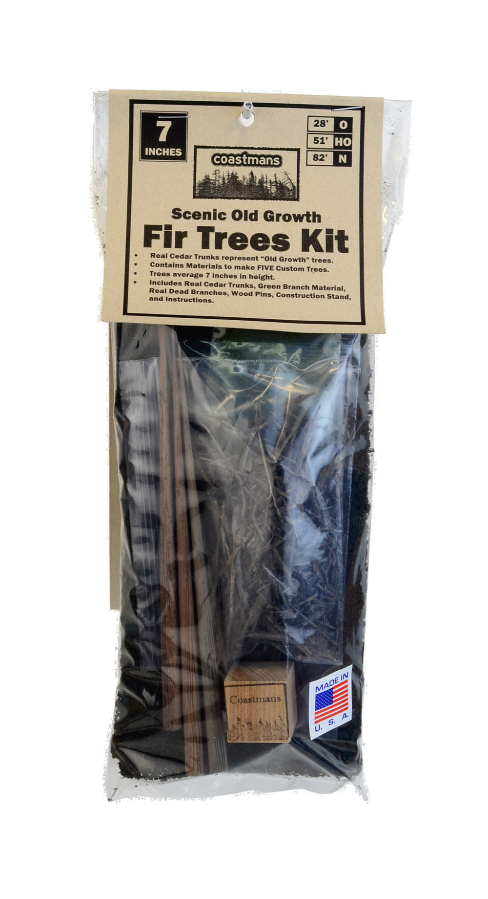7 inch Old Growth Fir Trees Kit