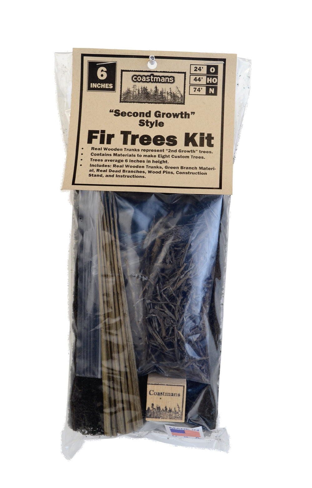 6 inch Second Growth Fir Trees Kit