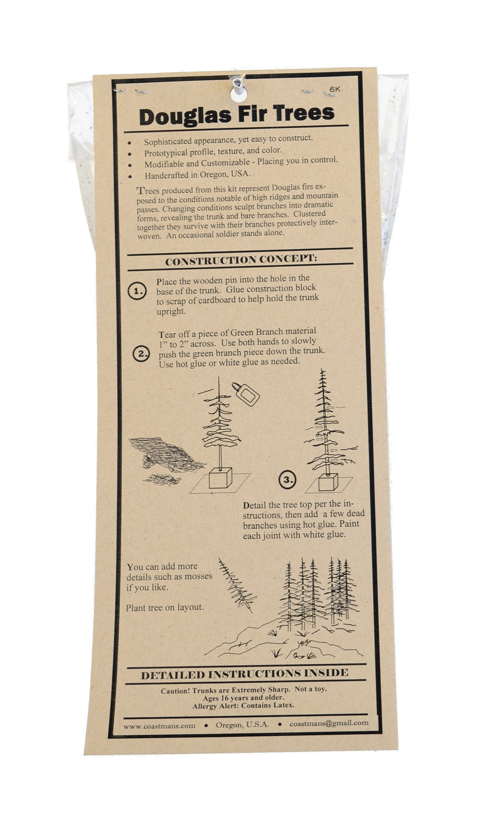 Coastmans Instructions.pdf 6 inch Second Growth Fir Trees Kit – Coastmans