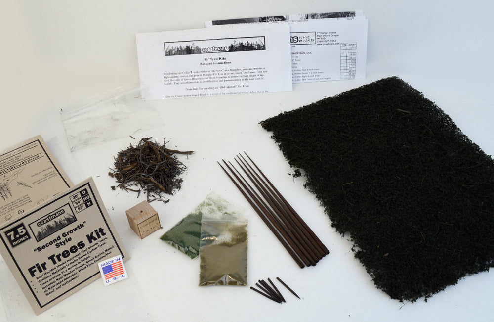 8 Inch Second Growth Fir Trees Kit