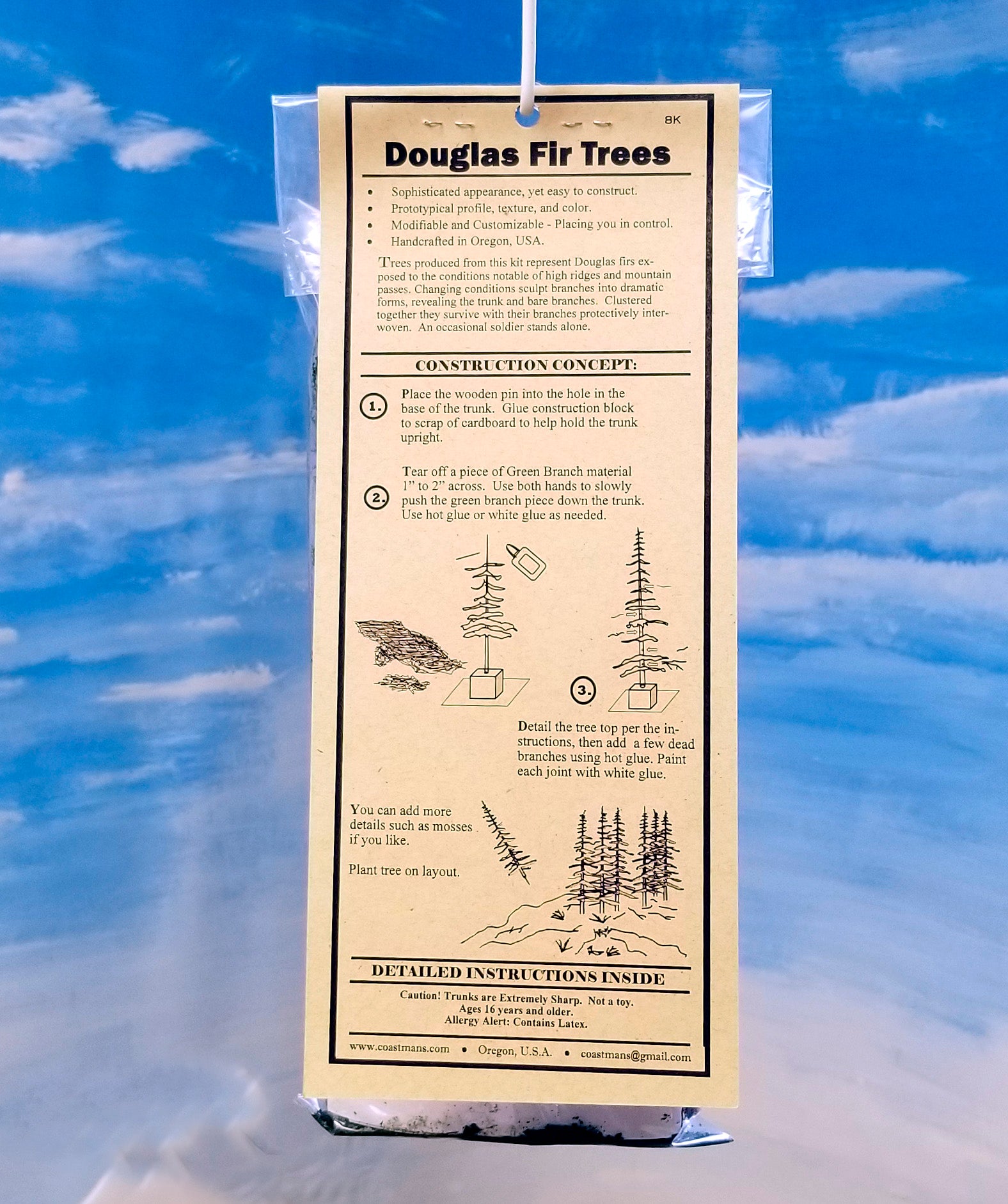 8 Inch Second Growth Fir Trees Kit