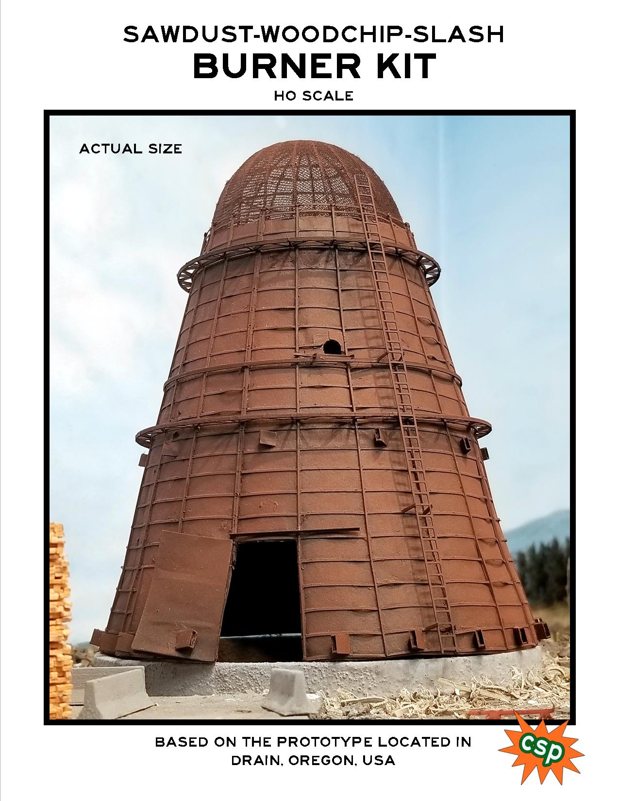 Sawdust Burner KIT, HO Scale, Full-Size