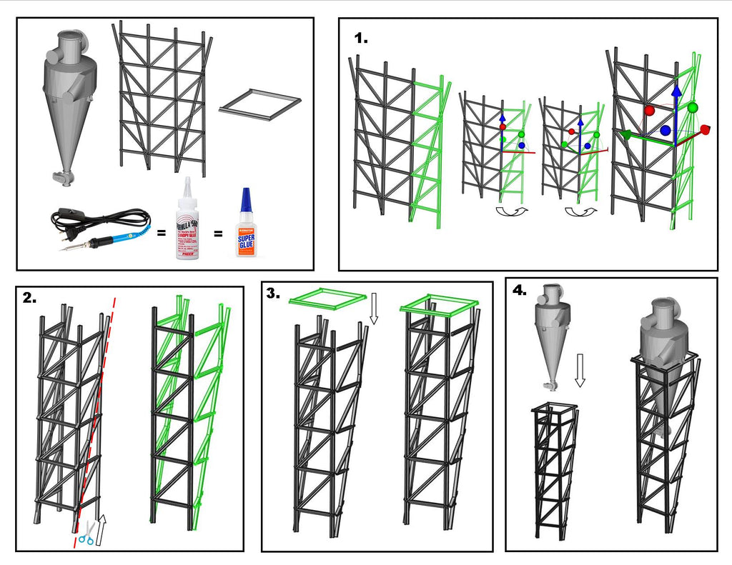 CYCLONE DUST / CHIP KIT, 1/87, 80%-SIZE