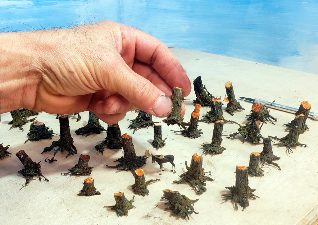 Combo Stumps, Fresh-Cut, Three