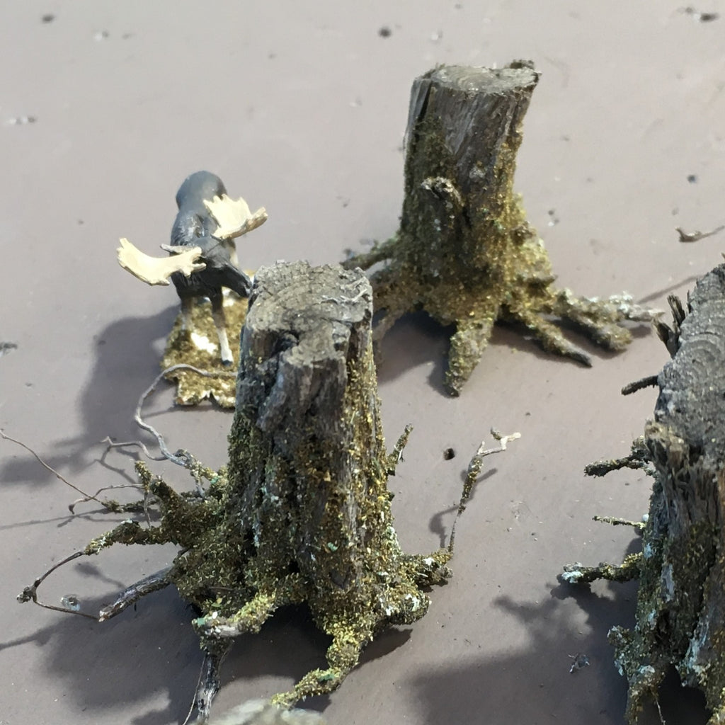 Stumps, 1/2", Chainsaw-Aged-Cut, Three