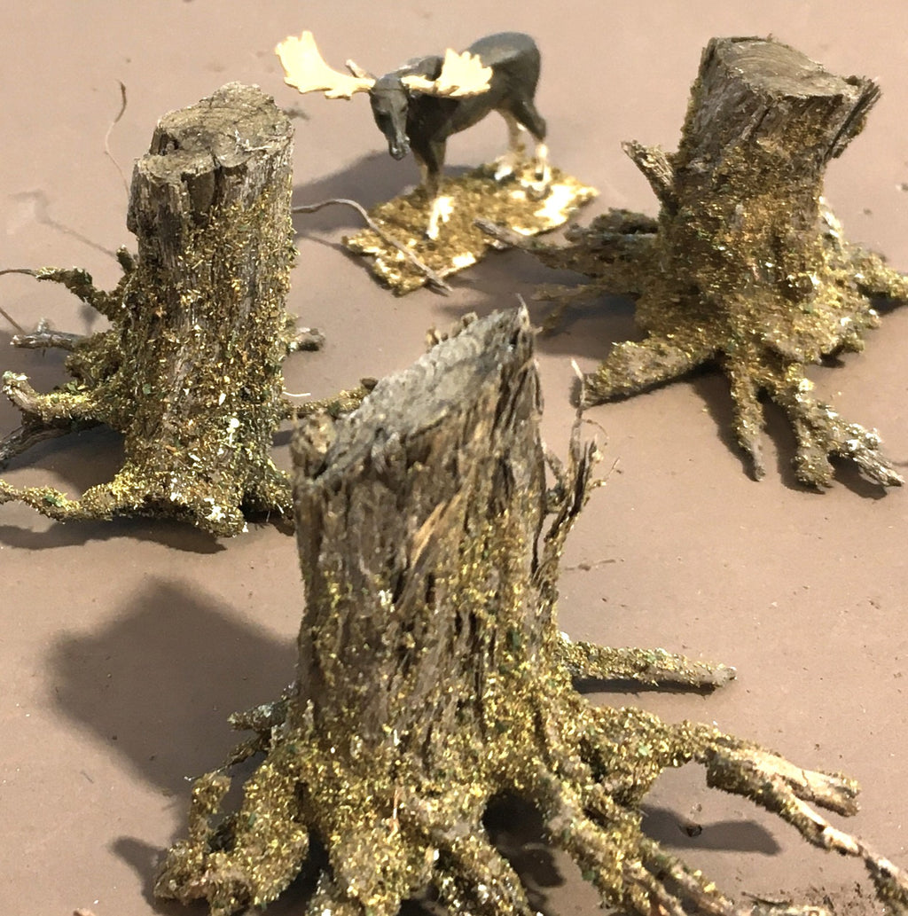 Stumps, 5/16", Chainsaw-Aged-Cut, Three