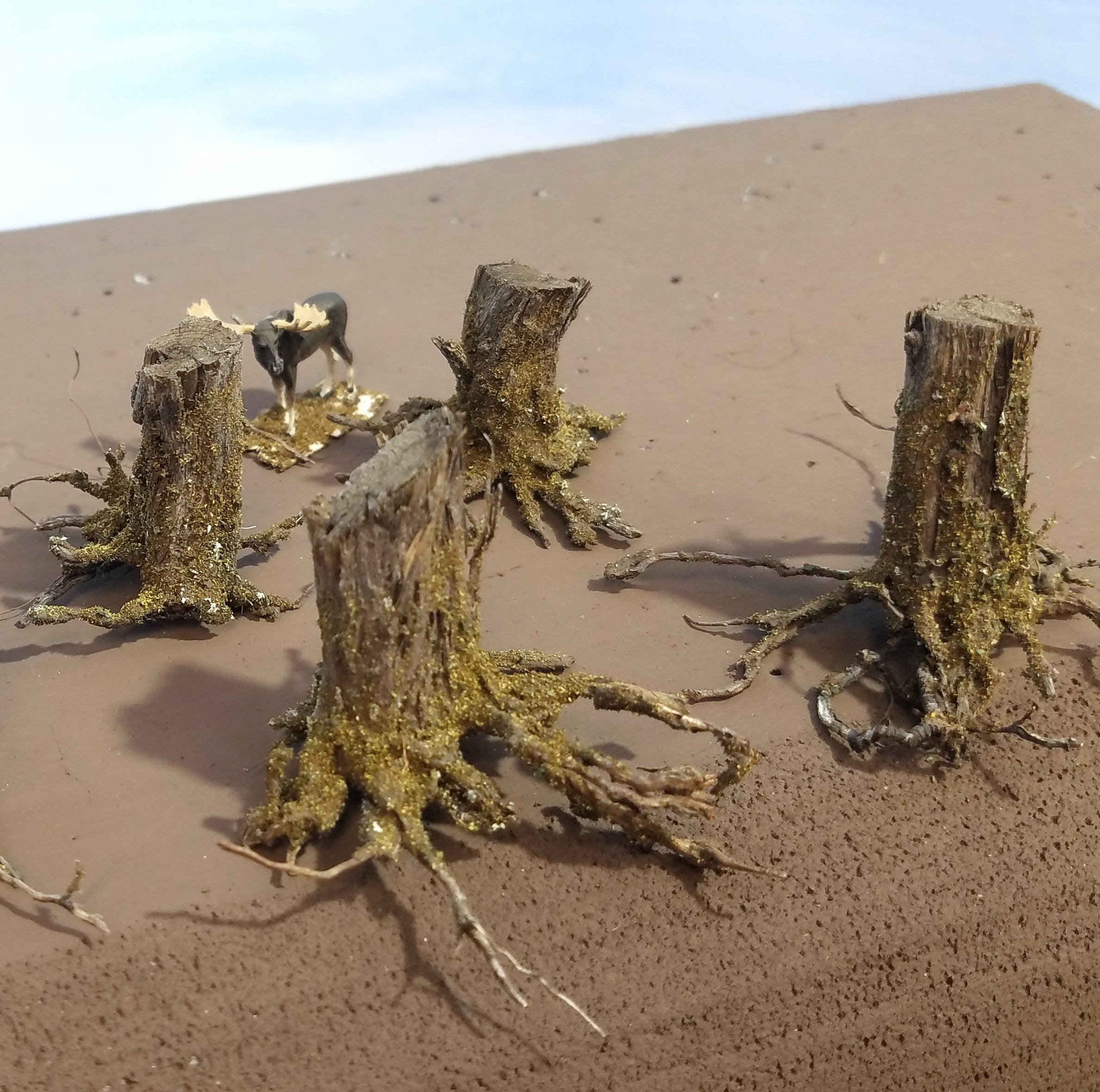 Stumps, 1/2", Chainsaw-Aged-Cut, Three