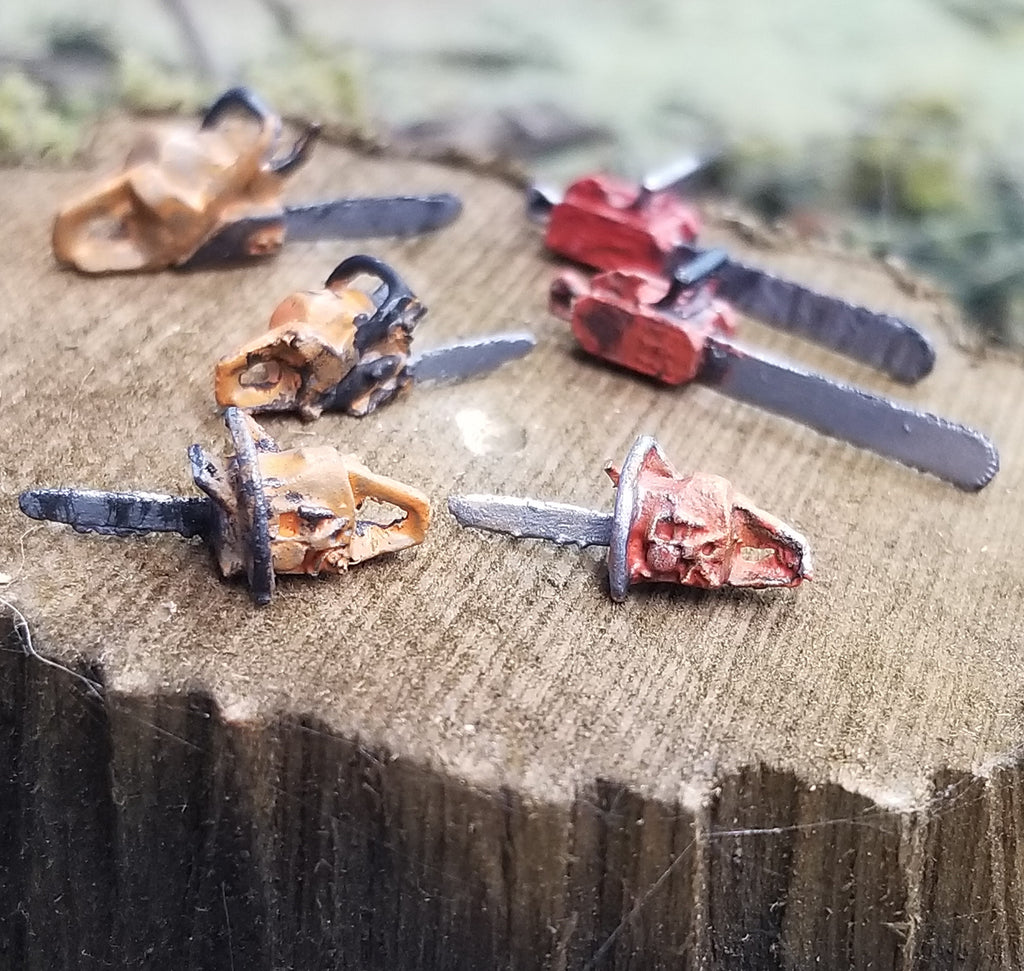 Chainsaws Assortment, HO, PAINTED