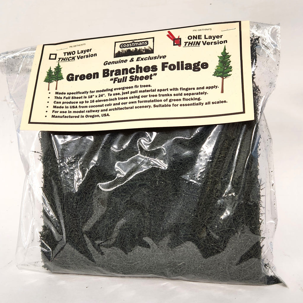 Green Branch Foliage THIN FULL SHEET