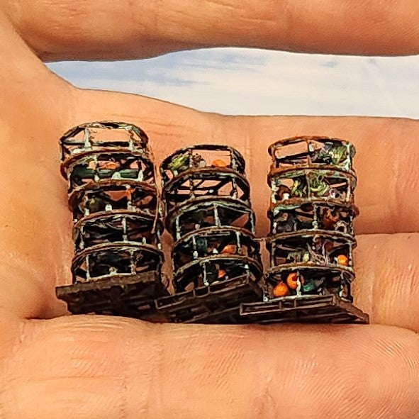 Crab Pots Stack HO Scale