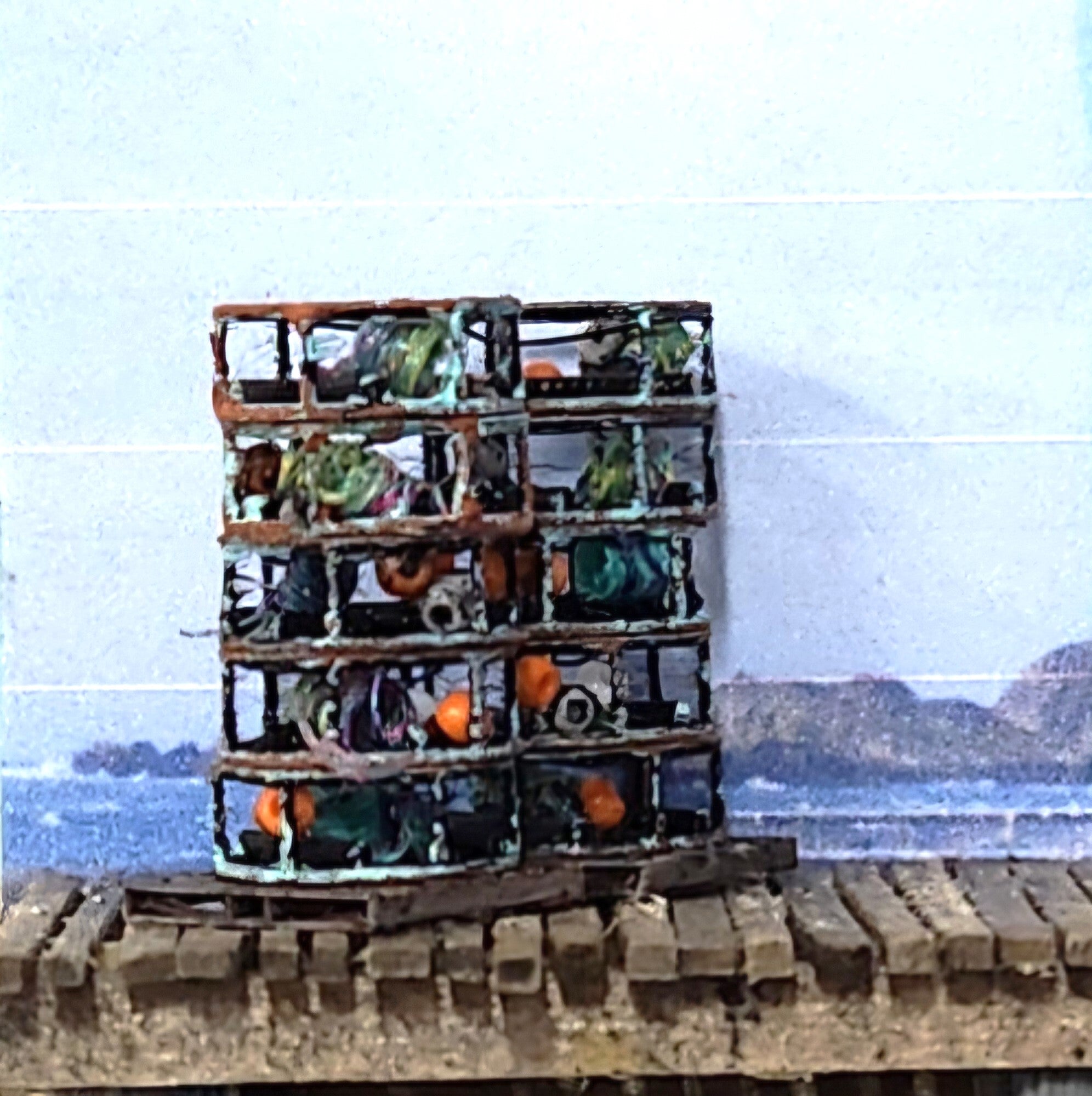Crab Pots Stack HO Scale
