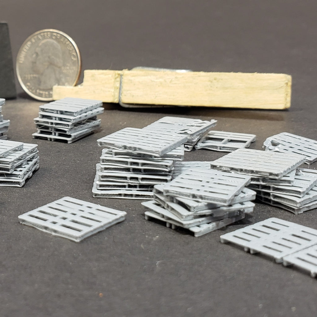 Pallets, HO Scale, Plain, 60