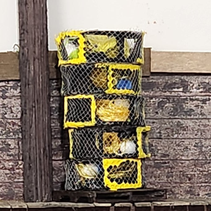 Crab Pots Stack of Five in O Scale 1:48