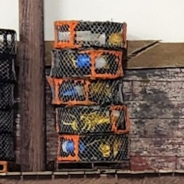 Crab Pots Stack of Five in O Scale 1:48