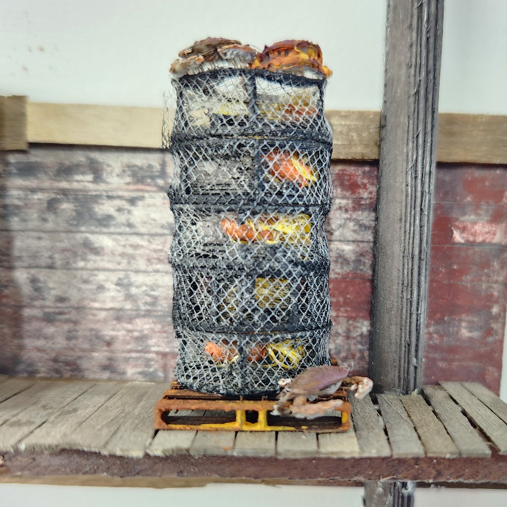 Crab Pots Stack of Five in O Scale 1:48