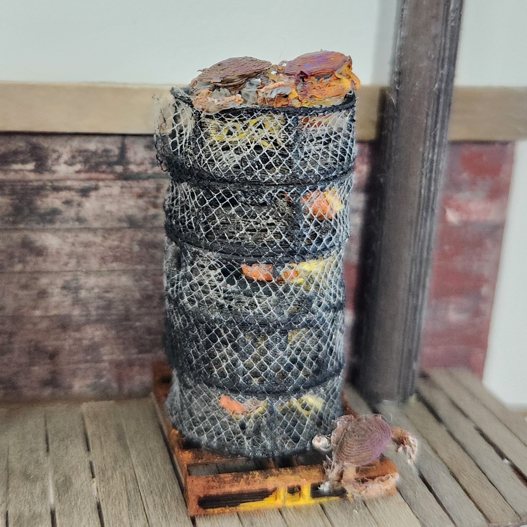 Crab Pots Stack of Five in O Scale 1:48