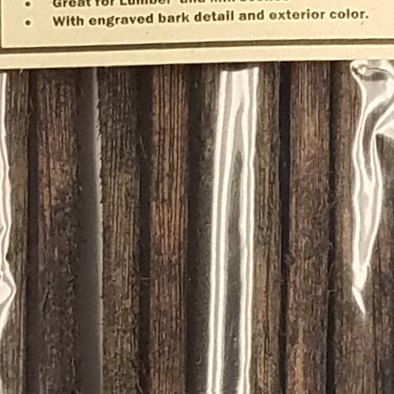 Logs, 3/8" x 10" white cedar material, one dozen