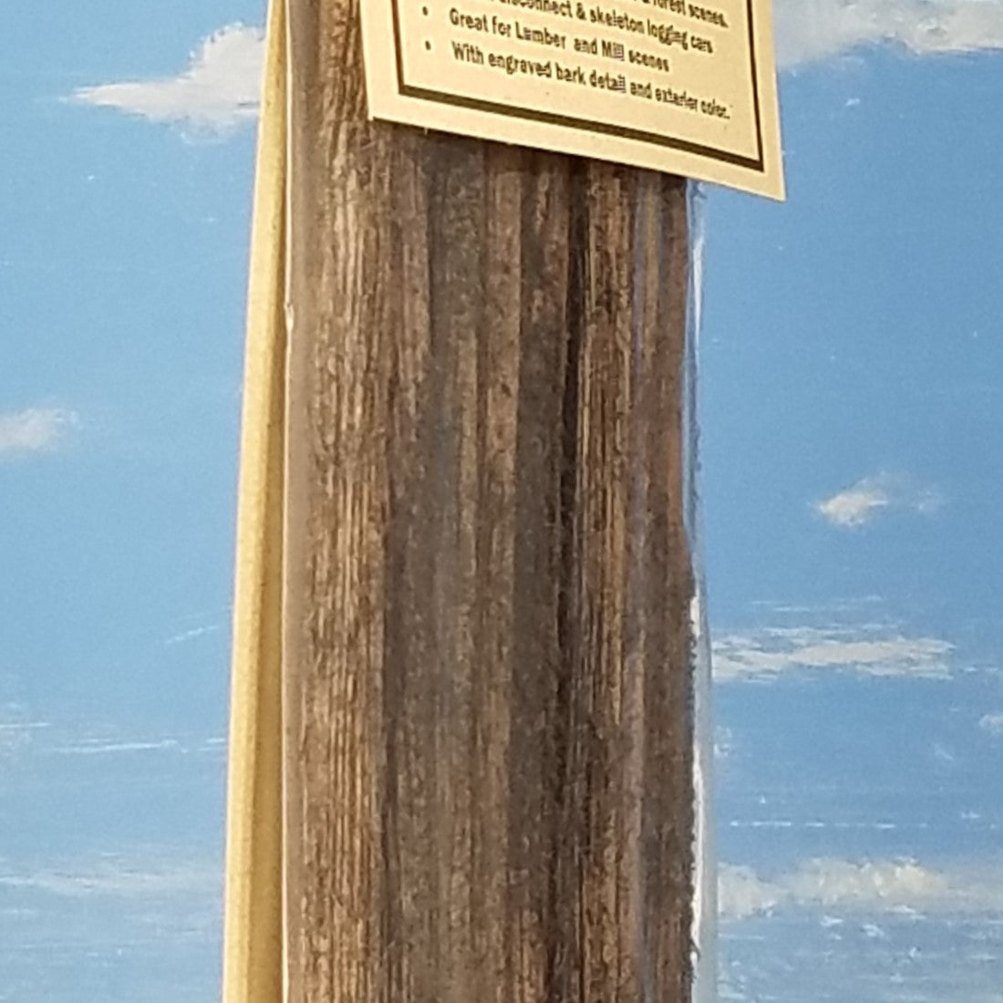 Logs, 3/8" x 10" white cedar material, one dozen