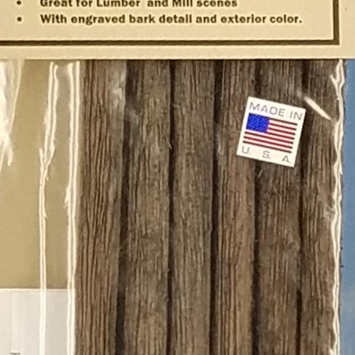 Logs, 1/2" x 12" white cedar material, Quantity SIX