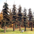 7-inch tall Standard Fir Trees, Five, made by Coastmans Scenic Products.