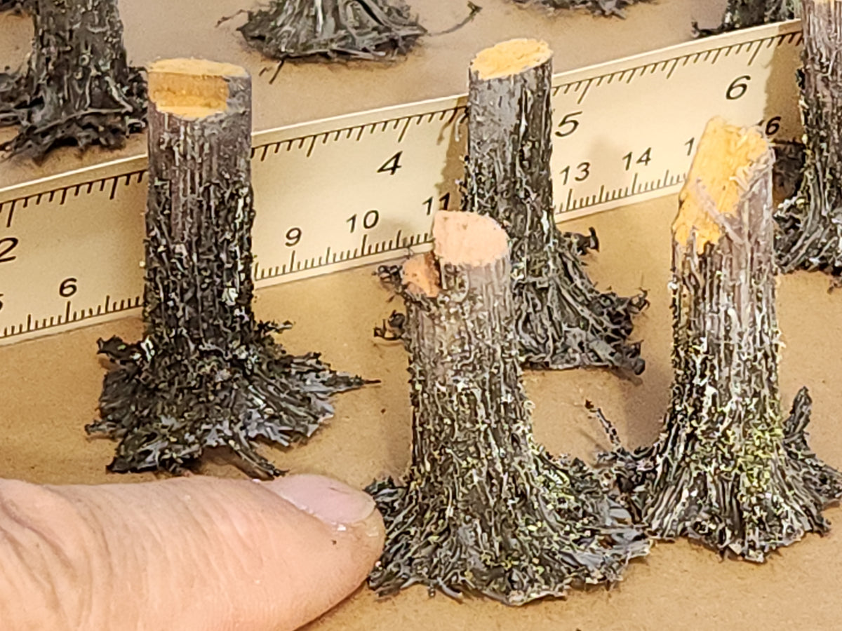 Stumps, 3/8ths Fresh-Cut, Three