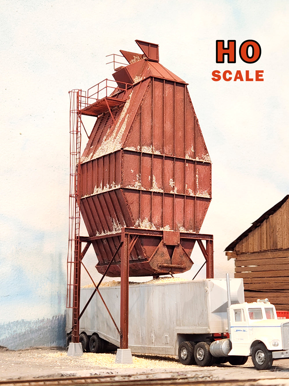 KIT: Wood Chip Bin, HO 1:87, Sawdust Storage