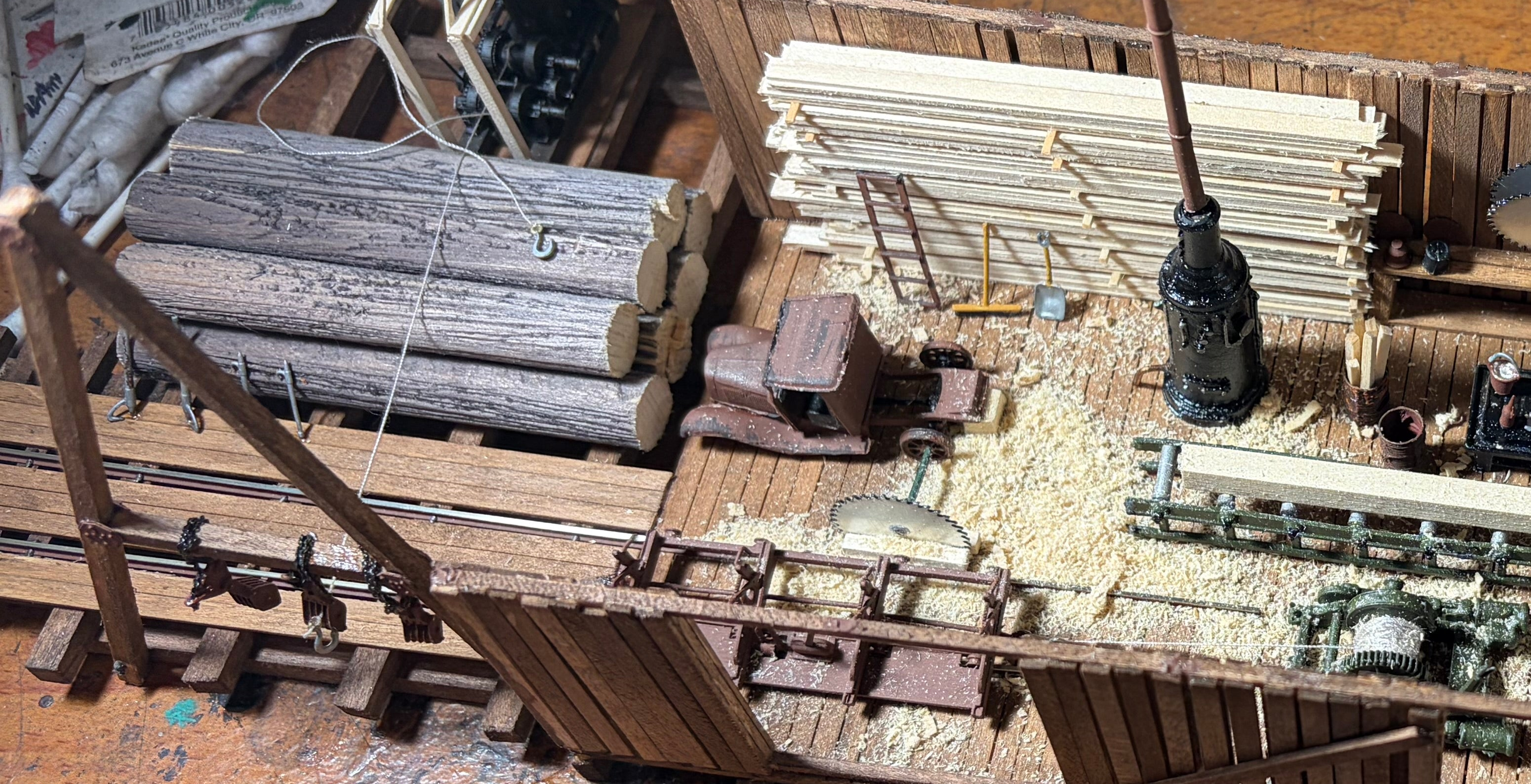 Logs, 1/2" x 12" white cedar material, Quantity SIX