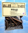 Bag of Coastman's Scenery Products Pilings with label on a blue sky background
