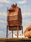 1:87 scale model wood chip storage bin, Unit A-2, model building by Roger Rasmussen, Coastman's Scenic Products, CSP LLC Port Orford, Oregon USA