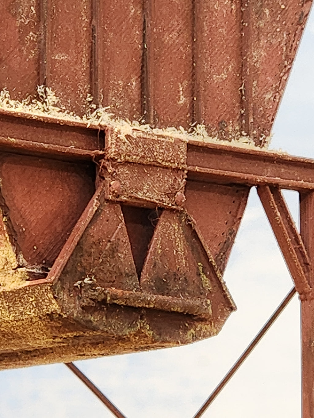 Image 8 of 1:87 scale model wood chip storage bin, Unit A-2, model building by Roger Rasmussen, Coastman's Scenic Products, CSP LLC Port Orford, Oregon USA