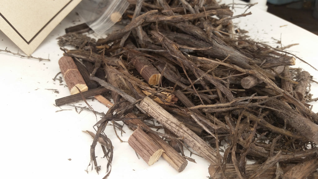 Close up of package of StumpStuff open and spread out, showing detail of scenic material inside